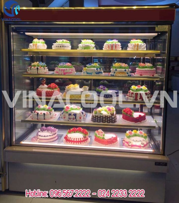 Tủ trưng bày bánh kem kính đứng 5 tầng Vinacool