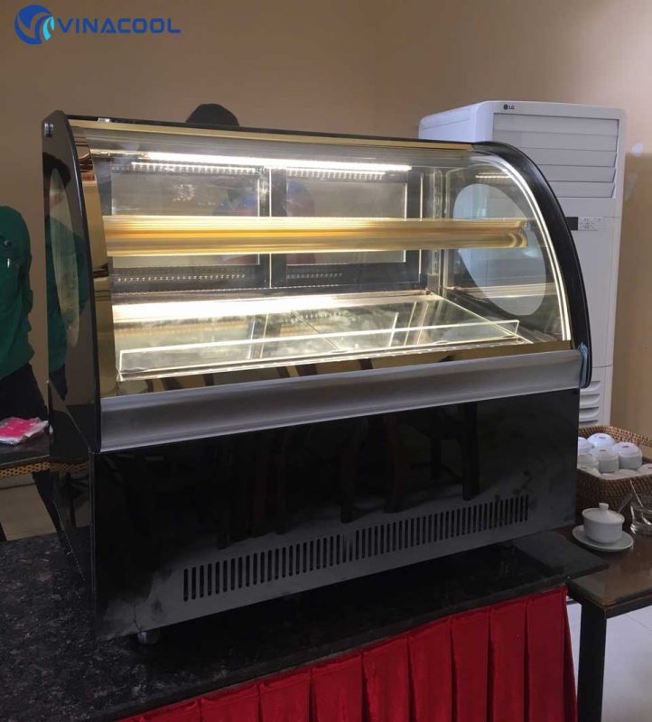 tủ trưng bày bánh kem mini để bàn cho quán bar