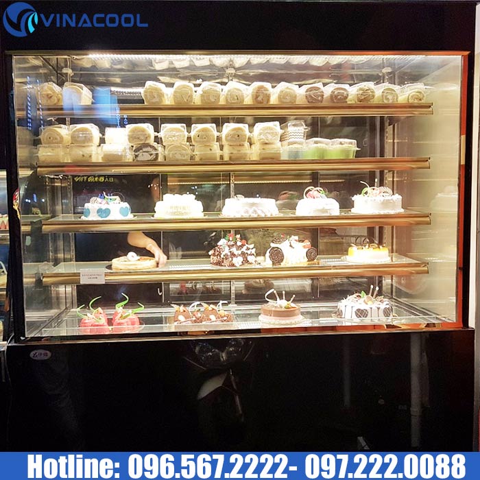 tủ kính trưng bày bánh ngọt Vinacool